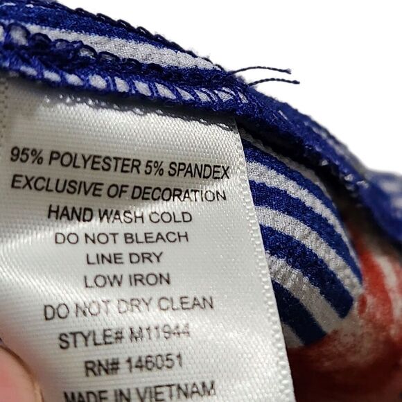 Faith and Joy Top For Women Size Large Blue Floral Lightweight Bell Sleeve - Picture 8 of 9